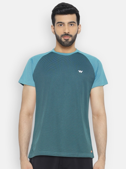 

Wildcraft Men Blue Printed M Poly Jaq Crew T-shirt