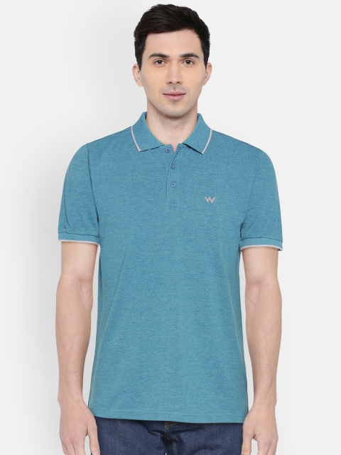 

Wildcraft Men Blue Solid Polo Collar Tipping T-shirt