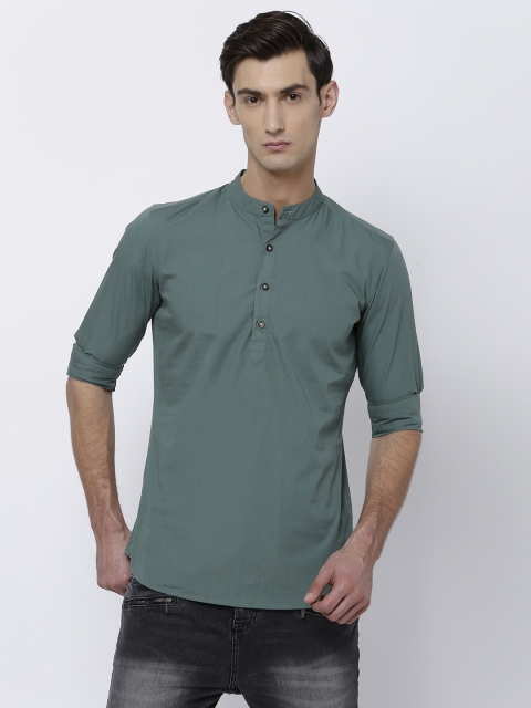 

HIGHLANDER Men Green Slim Fit Solid Casual Shirt