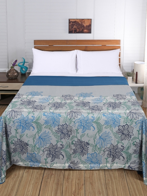 

MASPAR Blue Double Bed Duvet Cover with 2 Pillow Covers