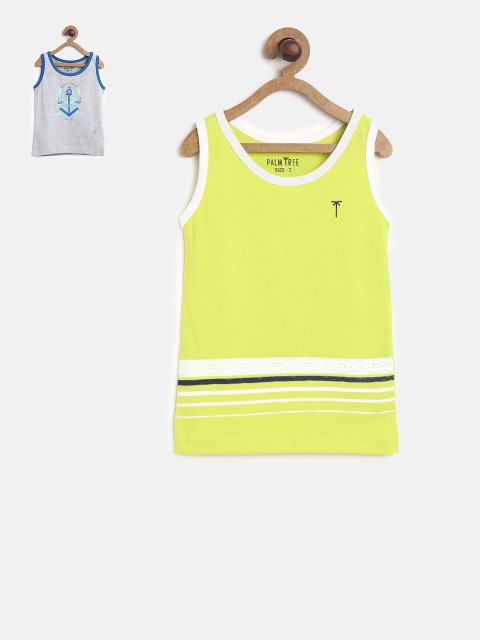 

Palm Tree Boys Pack of 2 T-shirts, Lime green
