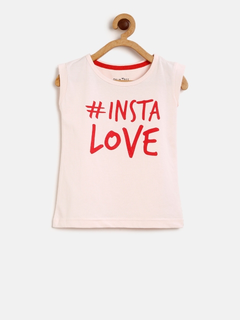 

Palm Tree Girls Pink Printed Top
