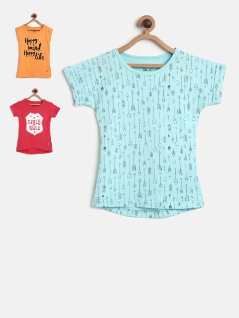

Palm Tree Girls Pack of 3 Printed Tops, Orange