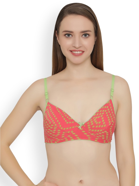 

Clovia Pink Printed Non-Wired Non-Padded Everyday Bra BR1145P1436D