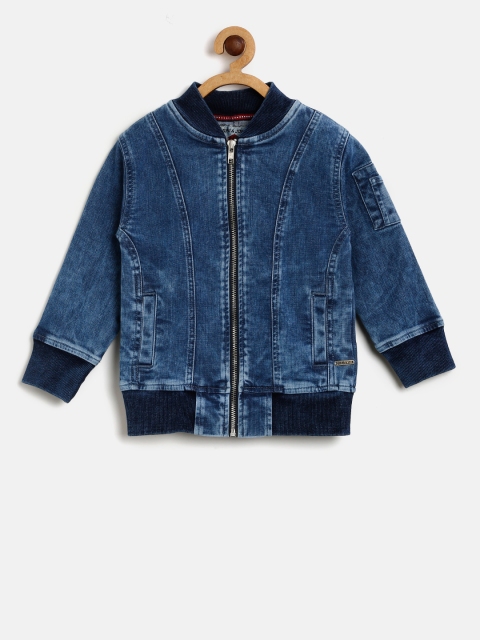 

Gini and Jony Boys Blue Solid Bomber
