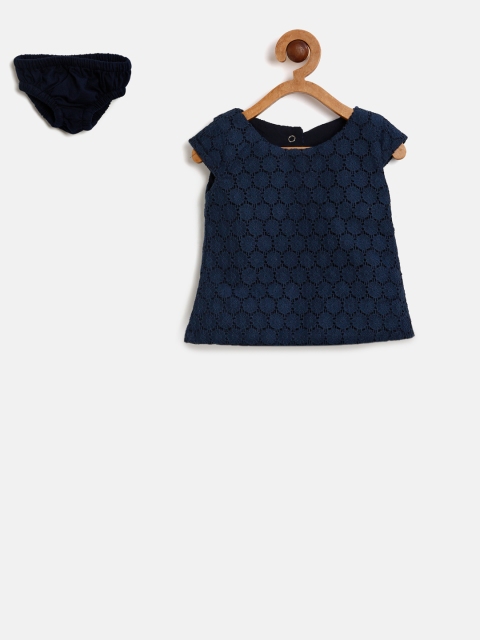 

Gini and Jony Girls Blue Solid Top with Briefs