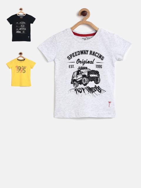 

Palm Tree Boys Pack of 3 T-shirts, Grey