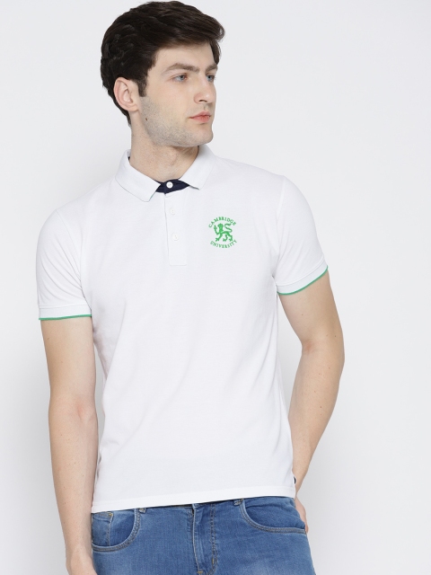 

Pepe Jeans Men White Solid Polo Collar T-shirt