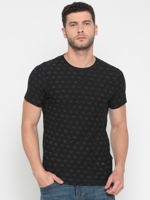 

Pepe Jeans Men Black Printed Round Neck T-shirt