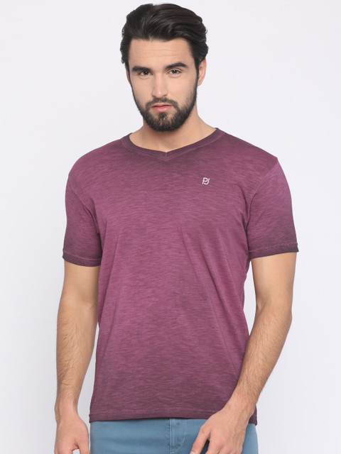 

Pepe Jeans Men Purple V-Neck T-shirt
