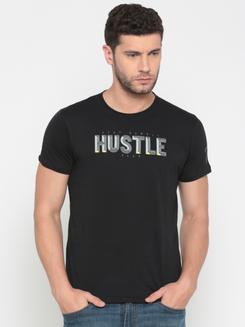 

Pepe Jeans Men Black Printed Round Neck T-shirt