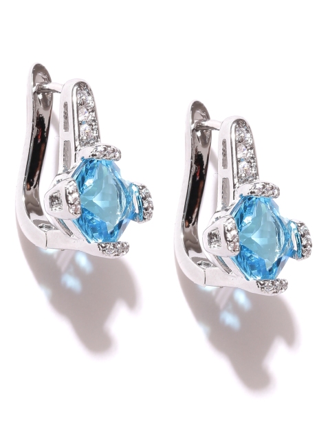

OOMPH Blue Silver-Plated CZ Stone Handcrafted Studs