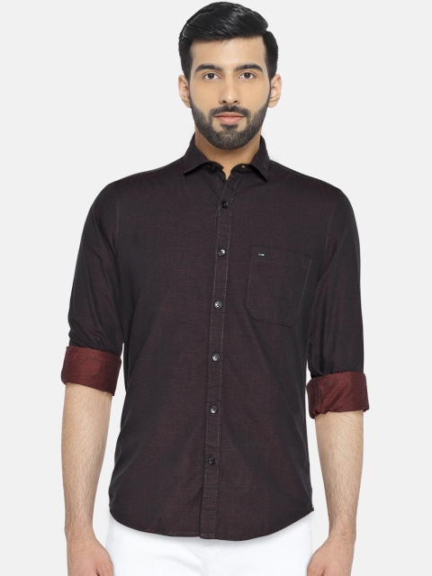 

Indigo Nation Men Black Slim Fit Printed Casual Shirt