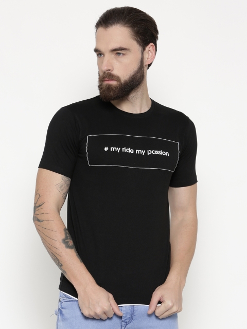 

Indigo Nation Street Men Black Printed Round Neck T-shirt