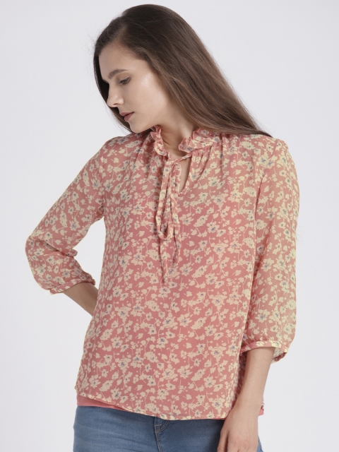 

Chemistry Women Pink Printed Top
