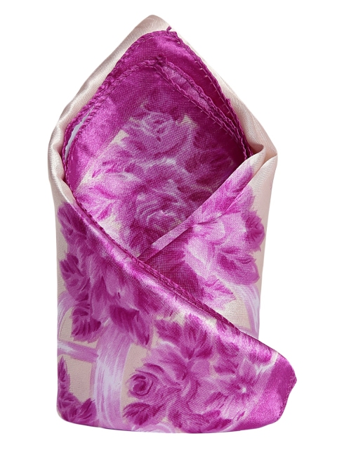 

Alvaro Castagnino Men White & Purple Floral Pocket Square