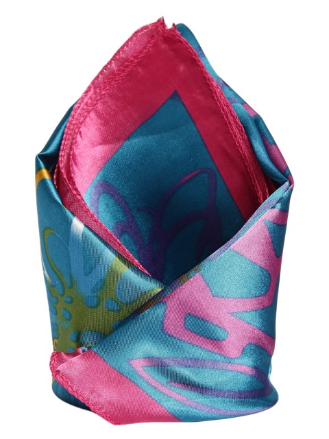 

Alvaro Castagnino Blue & Pink Printed Pocket Square