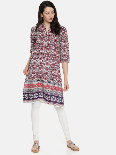 

Melange by Lifestyle Women Multicoloured Printed Straight Kurta, Multi