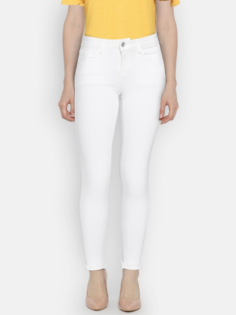 

Deal Jeans Women White Slim Fit Mid-Rise Clean Look Stretchable Jeans