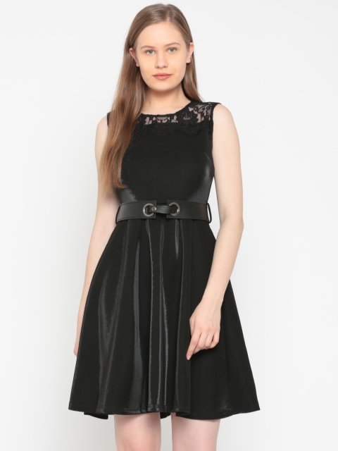 

Deal Jeans Women Black Solid A-Line Dress