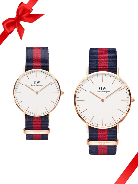 

Daniel Wellington Set of 2 His & Her Watch DW00100001 DW00100029, White