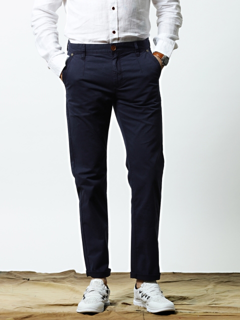 

Mr Bowerbird Men Navy Blue Slim Fit My Premium Chino