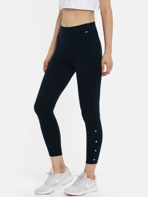 

ONLY Women Navy Blue Solid Cropped Treggings