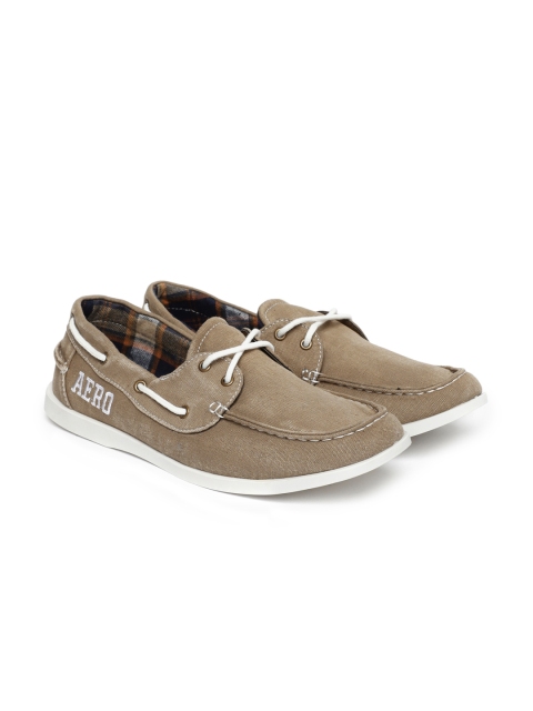 

Aeropostale Men Brown Solid Boat Shoes