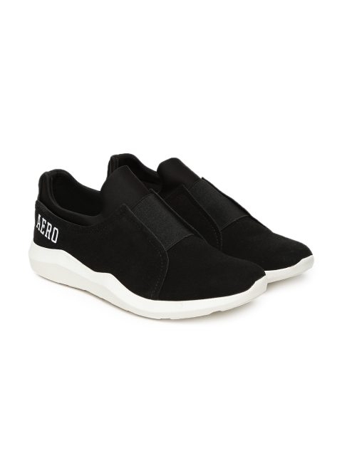 

Aeropostale Men Black Suede Slip-On Sneakers