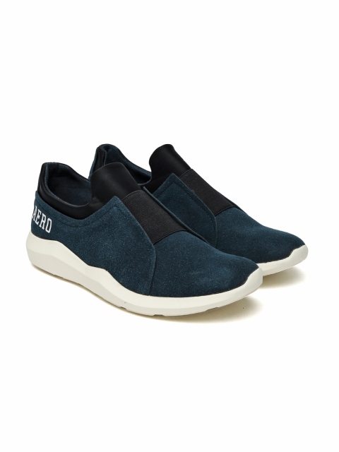 

Aeropostale Men Navy SIDDLE Suede Slip-On Sneakers, Navy blue