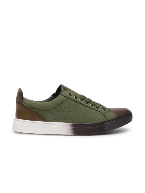 

Aeropostale Men Olive Green Ryder Suede Sneakers