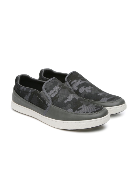 

Aeropostale Men Grey Slip-On Suede Sneakers