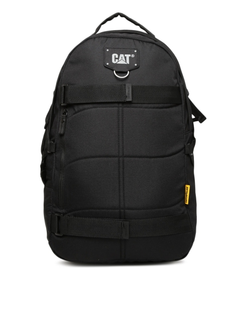 

CAT Unisex Black Bryan Carry-On Messenger Solid Backpack