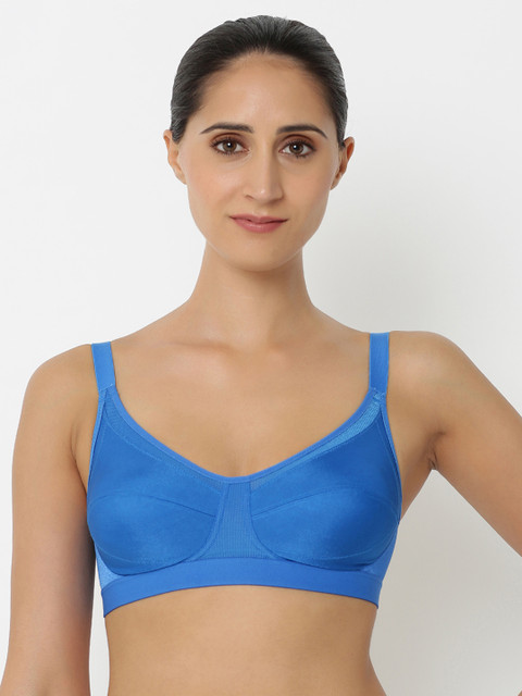 

Triumph Comfort 63 Wireless Non Padded Everyday Cotton Bra, Blue