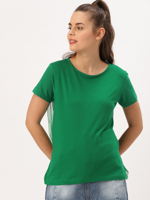 

DressBerry Women Green Styled Back Top