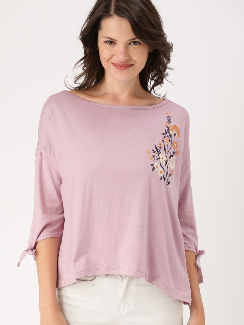 

DressBerry Women Pink Printed Boxy Top