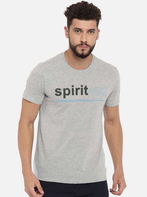 

HRX by Hrithik Roshan Men Grey Printed Round Neck T-shirt