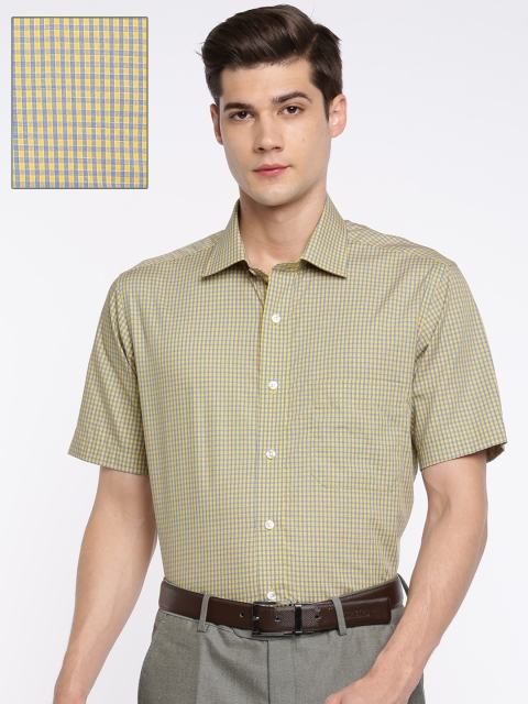 

Arrow Men Blue & Yellow Checked Formal Shirt