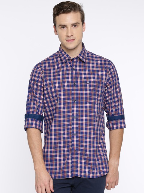 

Arrow Sport Men Blue & Red Slim Fit Checked Casual Shirt