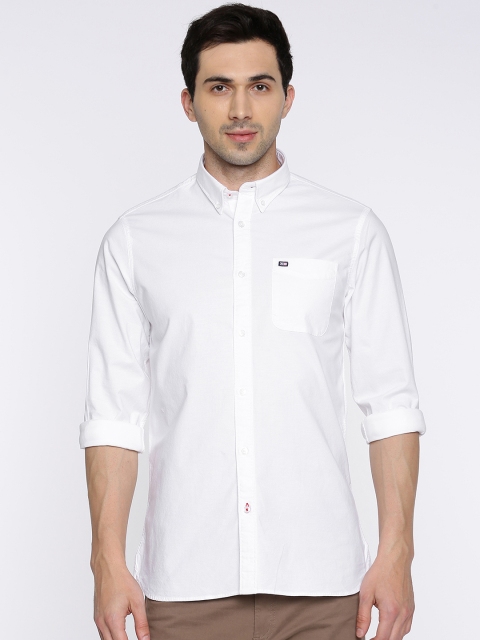 

Arrow Sport Men White Snug Slim Fit Solid Casual Shirt