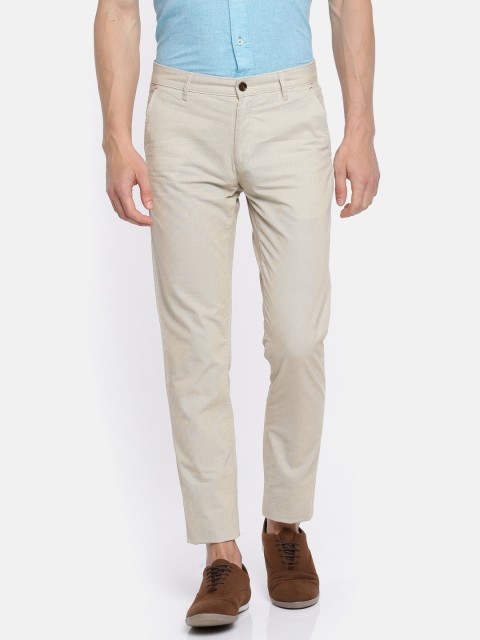

Arrow Sport Men Beige Chrysler Tapered Fit Printed Trousers