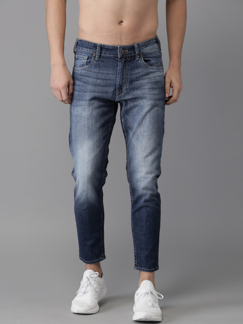 

Moda Rapido Men Blue Slim Fit Cropped Mid-Rise Clean Look Stretchable Jeans