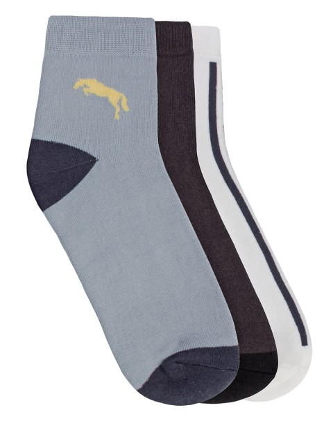 

JUMP USA Men Pack of 3 Assorted Socks, Multi