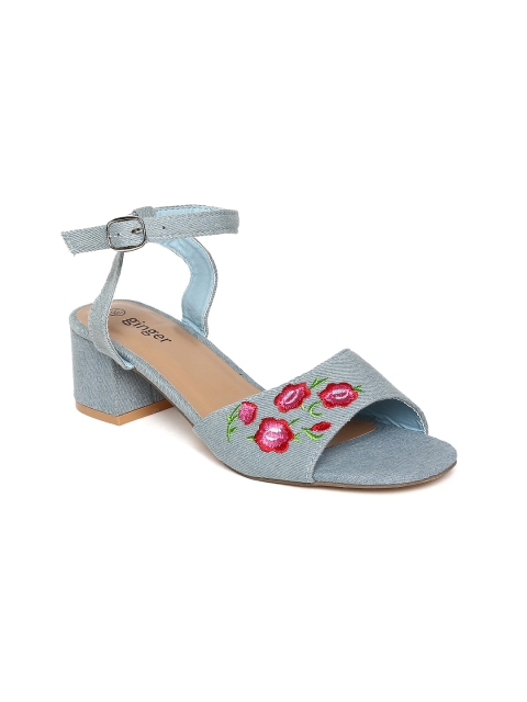 

Ginger by Lifestyle Women Blue Solid Sandals