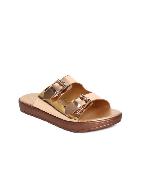 

CODE by Lifestyle Women Rose Gold Solid Open Toe Flats