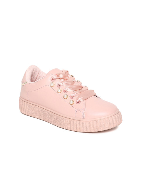 

Ginger by Lifestyle Women Pink Embellished Sneakers