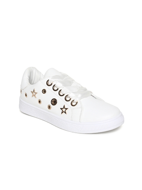 

Ginger by Lifestyle Women White Embellished Sneakers