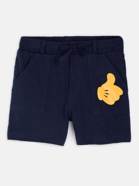 

YK Boys Navy Blue Solid Regular Fit Shorts