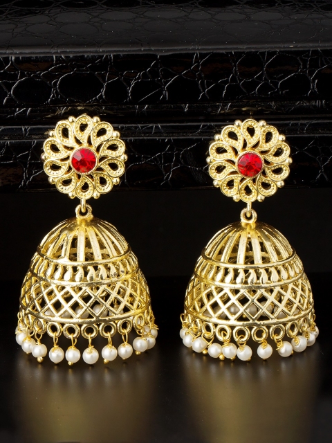 

Voylla Gold-Toned Dome Shaped Jhumkas