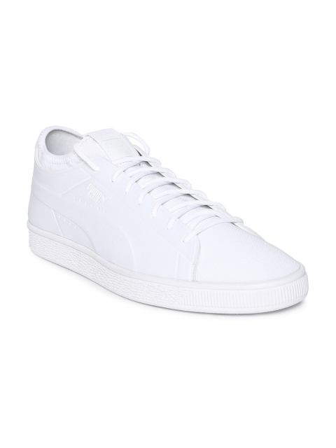 

Puma Men White Basket Classic Sock Lo Sneakers